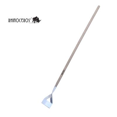 China Outdoor Tools China Manufacturer Long Staight Wood Handle Stainless Steel Dutch Cultivator Garden Tools Hoe for sale