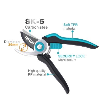 China OEM/ODM Anti-Slip Handle Customized Safe Comfortable Head Handle Carbon Steel Lock Design Manual Garden Tool Hand Pruner for sale