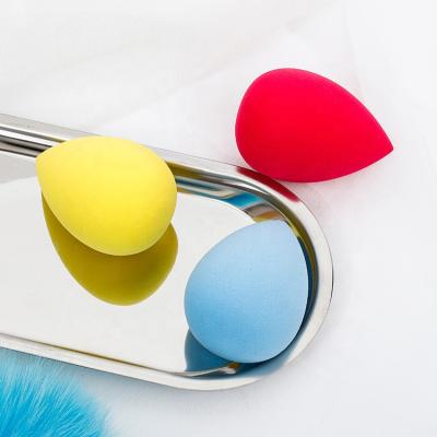 China Fashion Private Label Logo Super Soft Purple Green Black Brown Wholesale Custom Latex Waterdrop Beauty Sponge Blender Makeup Sponge Non for sale