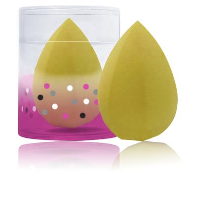 China Fashion Hot Multifunctional Professional Make Up Yellow Puff Water Drop Cut Makeup Sponge for sale