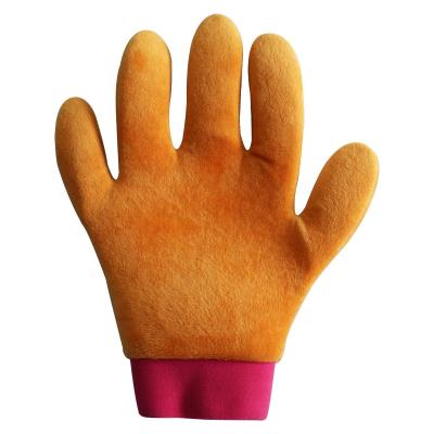 China Hot Sale Pink Brown Five-finger White Orange Velvet Glove Manufacturer Use Vegan Slander Tanning Tanning Gloves for sale