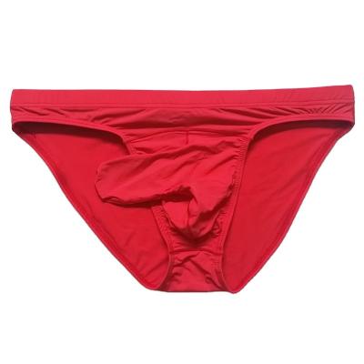 China Breathable Hot Sexy Young Boys Underwear Briefs Ice Silk Waist Men's Low Bulge Pouch Soft Micro Breathable Underwear for sale