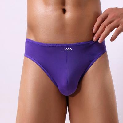 China Custom Made Male Celana Dalam Pria Boy Panties Ice Rise Bottoms Briefs Cheap Breathable Silk Slim Bikini For Men for sale