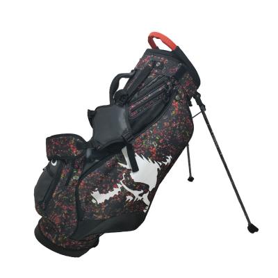 China Durable Nylon Waterproof Lightweight 5 Dividers Custom Logo Carry Golf Stand Bag for sale