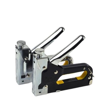 China Cardboard 3-in-1 Nail Gun Manual Force Adjustable Manual Nail Gun Heavy Duty U-Nail Gun for sale