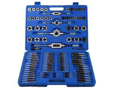 Китай The operation is easier and efficient. 110pcs Tap Dies Set Metric Taps Dies Adjustable Tap Die Holder Thread Gauge Wrench Threading DIY Tools продается