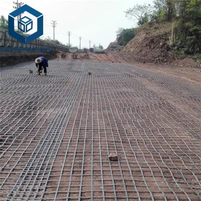 China Industrial 100 Kn Knitted Fiberglass Geogrid Road Construction In Canada for sale