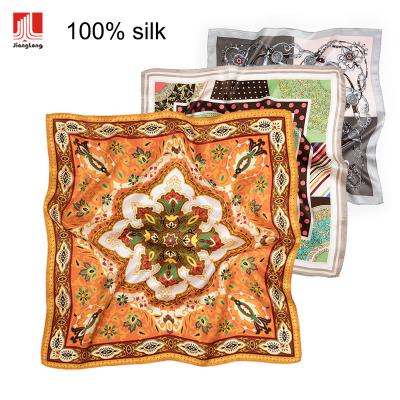 China OEM Wholesale High Quality Natural Soft Feeling 100% Natural Graceful Ladies Party Women Satin Custom Printed Silk Scarves for sale