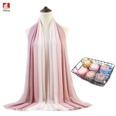 China Comfortable Hot Selling Chiffon Scarf Women Wholesale Light Soft Shade Printing Muslim Hijab for sale