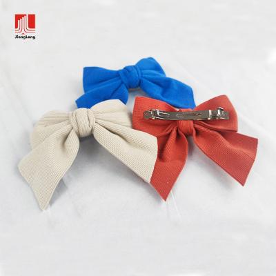 China Kids Boutique Summer Hair Bow Clip Handmade Women Girls Hair Accessories Wholesale Friendly Material Hairpin for sale