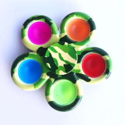 China Hot Selling Simple Educational Toys Eco-friendly Decompression Push Bubble Sensory Toys Wiggle Spinner Hand Toys For Kids for sale