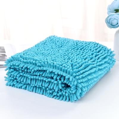 China Viable Quick Dry Dog Cat Soft Chenille Suede Microfiber Drying Towel Clean Pet Drying Bath Blanket Towel Quick Dry Hair Towels for sale