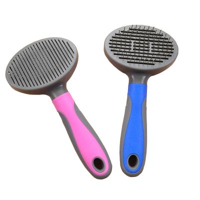 China 2021 Viable Wholesale Dog Grooming Brush Pet Brush Comb Pet Grooming Brush With Automatic Hair Shedding Function for sale