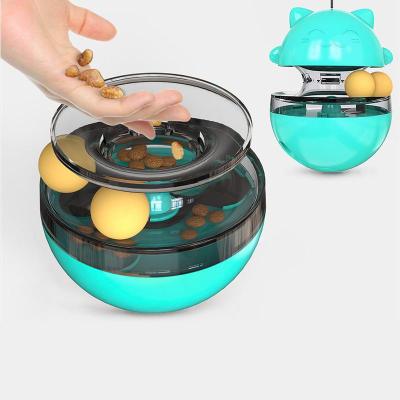 China Viable Cat Toy Leaky Ball Kitty Puzzle IQ Treat Ball Cat Toys Food Dispenser Pet Supplies Tumbler Treat for sale