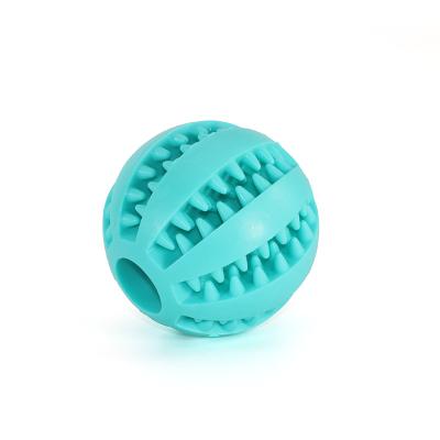 China Viable Pet Toy Rubber Ball Chew Toys Tooth Cleaning Leak Food Dog Toys for sale