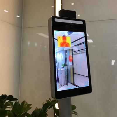 China Waterproof / Waterproof IP55 800*1280 8 Inch Android Door Recognition Facial Temperature Measurement Embedded Access Control Machine for sale