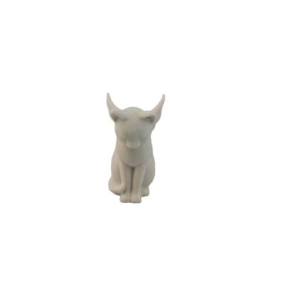 China Europe's new hot selling trending exquisite animal statue open pure white ceramic Cat With Wings for sale