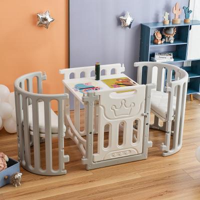 China Multifunctional Baby Hutch Cribs Children's Multifunctional Table and Chair Movable Convertible Plastic Round Crib for sale