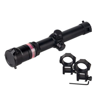 China Matte Riflescopes hunting scope riber 1.5-6X24E tactical red fiber optic riflescope scope for sale