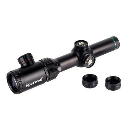 China Sparwod 1-4X20 Tactical Adjustable Scope Red/Green Illumination with Mounts for Hunting 25.4mm/1