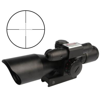 China American national standard illuminated 2.5-10X40EG red/green illuminated rifle scope with 20mm laser and mount guns and green weapons for hunting for sale