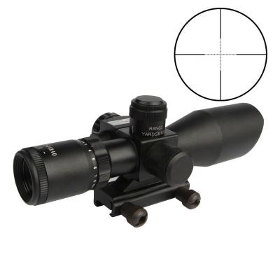 China Illuminated Riflescope 2.5-10X40EG Red/Green Illuminated Angled Integral Scope Riflescope American National Standard Hunting with 20mm Red Laser and Mount for sale