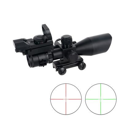 China MZJ Aerospace Aluminum Army Hunting Reticle Long Range 4 Red Green Dot Scope Rifle Laser 2.5-10x40 Laser Reflex Sight for sale