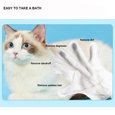 China Viable New Arrival Wet Dog Cat Pet Paw Cleaner Disposable Pet Gloves Wash Free Bath Glove for sale