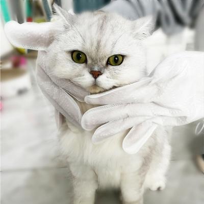 China Viable Manufacturer OEM Nonwoven Fabric Dog Cat Grooming Pet Cleaning Wet Wipes Gloves for sale