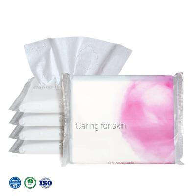 China Soft and Moisturizing Natural Factory Formula Wood Pulp Facial Cloth Non Brand OEM Beauty Towel 3 Ply Soft Facial Cloth for sale