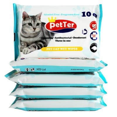 China Low Cost Sustainable Pet Wipes Hypoallergenic Pet Wipes Pet Cleaning Cloths for sale