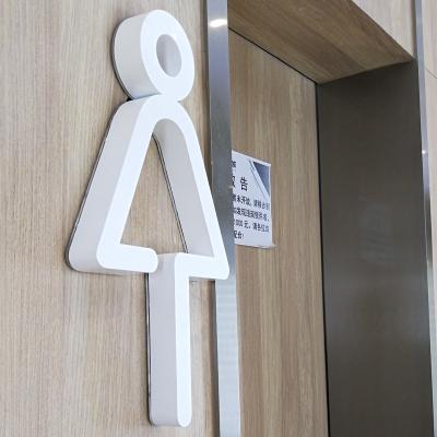 China Manufacturer Custom Aluminum Toilet Sign For Door Men Woman Restroom Sign Grain Toilet Signboard Plates 44 for sale