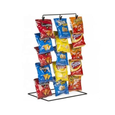 China Customized RuiMei Office 15 Clip Strip Potato Chips Promotional Display Rack for sale