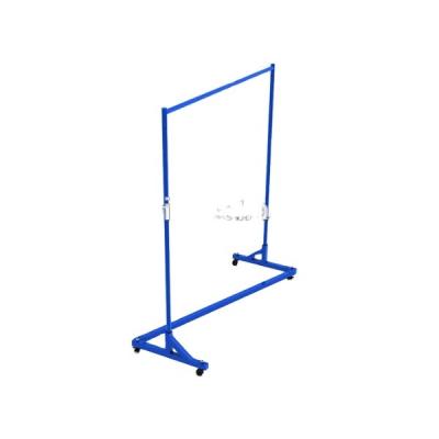 China Single Rush Metal Rolling Rail Clothes Display Stand For Store for sale