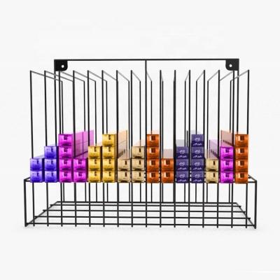 China Salon Interiors Wall Mounted Hair Color Tube Storage Rack Wall Mounted Hair Color Rack for sale