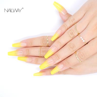 China Easy Apply Excellent Quality Accept Private Label Full Cover Wholesale Fake Nails Long Coffin Nails for sale