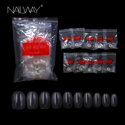 China Easy Apply 500Pcs 10 Grades Artificial Nails Professional Salon DIY Home Use Full Coverage Nail Tips for sale