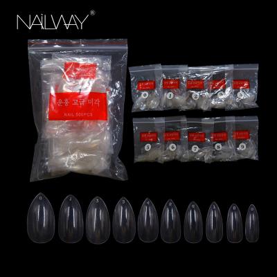 China Easy Apply Professional Salon 500Pcs/Bag Different Style Transparent False Nails Press On Clear Nail Tips for sale