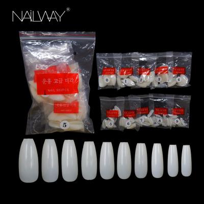 China Easy Apply High Quality Full Cover Coffin Press On Nails XXL Extra Long Nail Tips Fake Nail Tips 500Pcs for sale