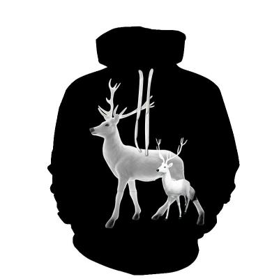 China Women Plus Size Yong Men Kids Deer 3d Printing Hoodies Kids 3D Print Hoodies Unisex Animal Baseball Shirt for sale