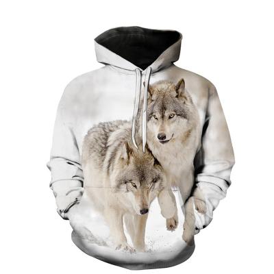 China Yong Men Women Two Size Wolf 3d Hoodies Plus Size Children 3D Print Hoodies Baseball Unisex Animal Shirt for sale