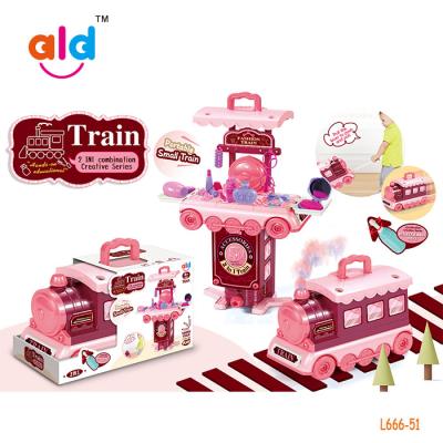 China L666-51 ALD Disassembly and Jewelery Train Set Deformed House Plastic Set for sale