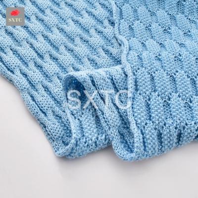 China Factory direct sale flame retardant custom rib fabric knitted thick needle jacquard flame retardant rib fabric for sale