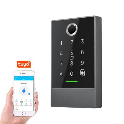 China Door Lock Anti Peer Code Waterproof App IP66 WiFi TTlock Fingerprint Reader RFID Door Access Control System Tuya Smart Biometric APP for sale