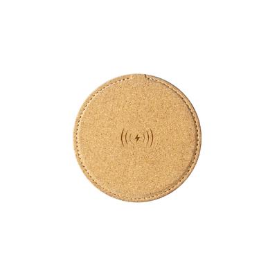 China Hot Selling 5w QI Cork Wireless Round Charger Wooden Fast Charging For Cell Phone for sale