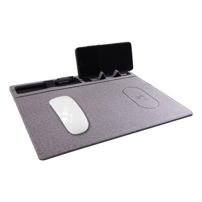 China New Arrival Multi-Function Wireless Charger With Pen Holder And Phone Holder Mouse Pad for sale