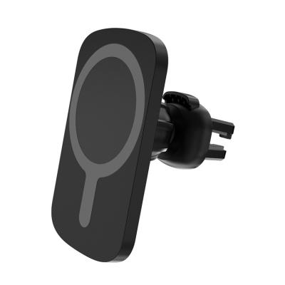 China Trending 2022 Car Holder Mount QI 15W Magnetic Wireless Car Charger For Apple 12 13 for sale