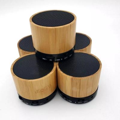 China Hot Sale Sustainable Bamboo Wood Music Audio Player Mini Portable Wireless BT 5.0 Speaker for sale