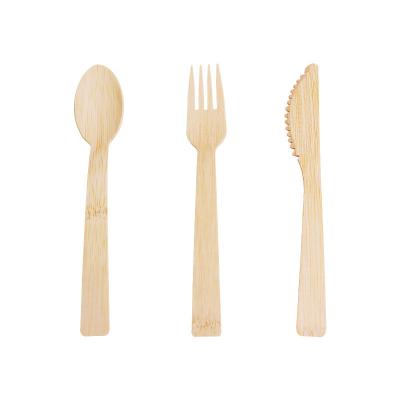 China Disposable Eco-Friendly Biodegradable Wholesale Restaurant Bamboo Wooden Cutlery Set Disposable Bamboo Wooden Spoon/Fork/Knife/Chopsticks Kit for sale