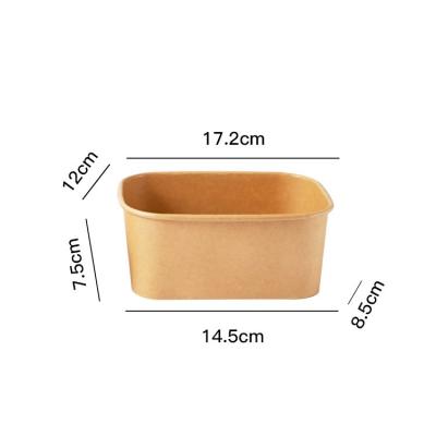 China Waterproof And Greaseproof Brown Materials Recycled Disposable Soup White Paper Food Container Bowl With Lid for sale